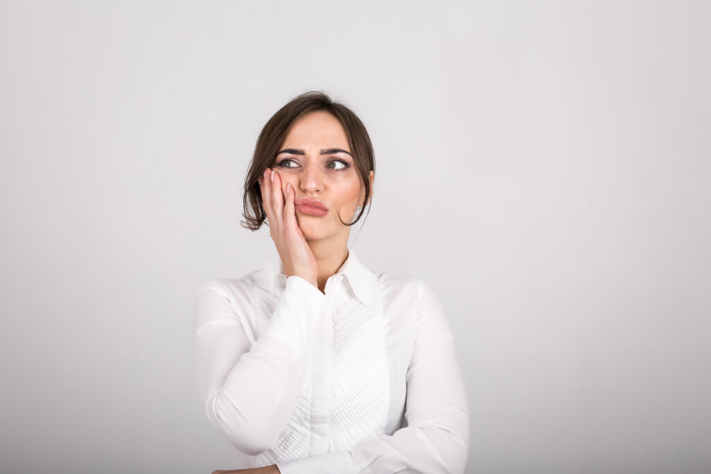 Woman Emotions In Studio